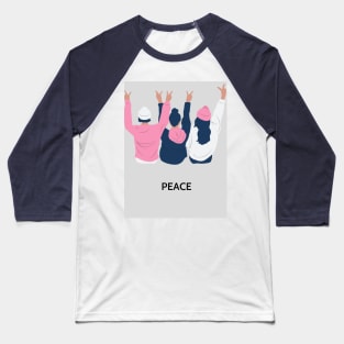 Peace & Love Baseball T-Shirt